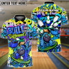 BlueJose Bowling & Pins Built Different Skateboard Dinosaur Graffiti Customized Name, Team Name 3D Shirt (4 Colors)