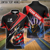 BlueJose Bowling And Pins Premium Multicolor Customized Name 3D Shirt (6 Colors)