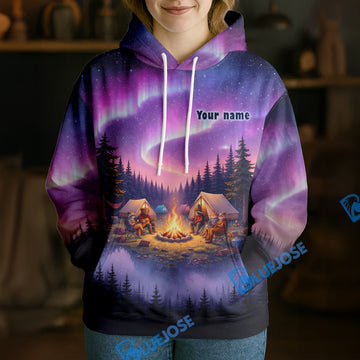 BlueJose Personalized Camp More Worry Less Camping Hoodie