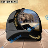 BlueJose Majestic Hunting Gray And Black Gold Personalized Cap