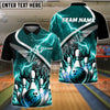 BlueJose Bowling And Pins Thunder Breaker Personalized Name Team Name 3d Shirt (4 Colors)