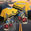 BlueJose Darts Kangaroo Personalized Name, Team Name Shirt