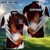 BlueJose Lightning Strike Polo Golf Shirt Customized Name, Team Name 3D Shirts (4 Colors)