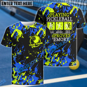 BlueJose Blue And Green Custom Pickleball Team Shirts For Men Personalized Name, Team Name Unisex Shirt