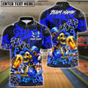 BlueJose Bowling & Pins Irish St Patrick Day Skeleton Beer Party Customized Name, Team Name 3D Shirt (4 Colors)