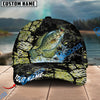 BlueJose Fishing Cracked Texture Gold Black Splash Graphic Personalized Cap (13 Breeds)