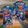 BlueJose Bowling & Pins  Funny Graffiti Cool Cartoon Street Art Design That's Some Bowlshit Customized Name, Team Name 3D Shirt (4 Colors)