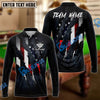 BlueJose Billiards Ball 8 American Flag Claw Ripped Patriotic Style Customized Name, Team Name 3D Shirt