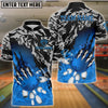 BlueJose Bowling And Pins Flame Claws Customized Name 3D Shirt ( 6 Colors)