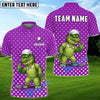 BlueJose Golf Funny Alligator Polka Dot Cartoon Personalized Name, Team Name 3D Shirt (4 Colors)