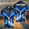 BlueJoses Bowling And Pins Flame From Hell Multicolor Customized Name 3D Shirt ( 4 Colors )