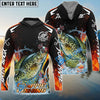 Bluejose Crappie Fishing Fire Touch Custom Name & Team Name 3D Shirts