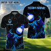 BlueJose Power Strike Bull Golf Polo Shirt, Customized Name & Team Name 3D Shirts (4 Colors)