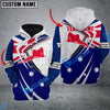 BlueJose Personalized Name, Personalized Team UK Flag And Novuss Disk Shirt