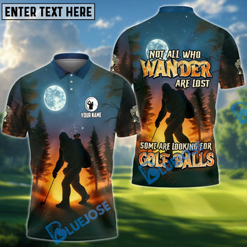 BlueJose Not All Who Wander Are Lost Some Are Looking For Golf Balls Golf Shirt, Custom Name Golf 3D Shirts