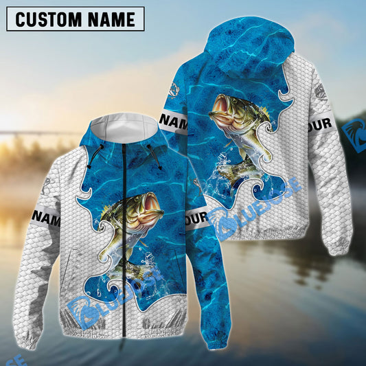 BlueJose Bass Fishing Blue Water Custom Name Shirts