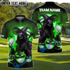 BlueJose Grim Reaper Pumpkin Golf Polo Shirt, Customized Name, Team Name 3D Shirts (4 Colors)