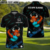 BlueJose Bull Power Drive Golf Polo Shirt, Customized Name & Team Name 3D Shirts (4 Colors)