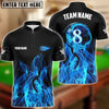 BlueJose Billiards Ball 8 Heavenly Flame Ver 2 Personalized Name Shirt (4 Colors)