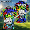 BlueJose Graffiti Street Swing Golf Shirt, Customized Name & Team Name 3D Shirts (4 Colors)