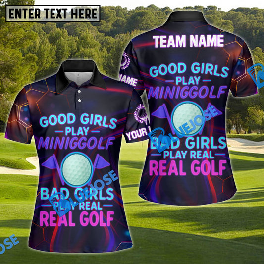 BlueJose Bad Girls Play with Balls Golf Polo Shirt Custom Name & Team Name 3D Shirts
