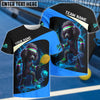 BlueJose Pickleball Electric Poodle Power Customized Name & Team Name 3D Shirts