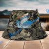 BlueJose Atlantic Salmon Camouflage Custom Name Bucket Hat