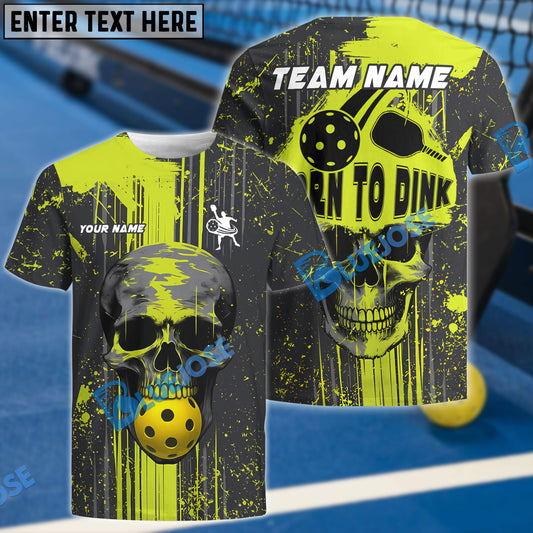 BlueJose Born To Dink Pickleball Personalized Name, Team Name Unisex Shirt