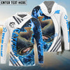 Bluejose Catfish Fishing White Blue Lava Sport Custom Name & Team Name 3D Shirts