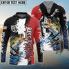 Bluejose Bass Fishing Paint Scratch American Flag scratch Sport Custom Name & Team Name 3D Shirts