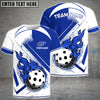 BlueJose Pickleball Slash Flame Personalized Name, Team Name Unisex Shirt (4 Colors)