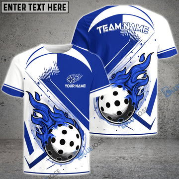 BlueJose Pickleball Slash Flame Personalized Name, Team Name Unisex Shirt (4 Colors)
