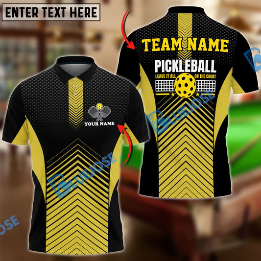 BlueJose Personalized Name And Team Name Leave It All On The Court Pickleball Shirt