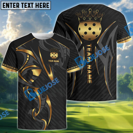 BlueJose Pickleball Premium Pattern Personalized Name, Team Name Unisex Shirt (4 Colors)