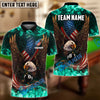 BlueJose Billiards Ball 8 Eagle US Flag Pattern Personalized Name Shirt (6 Colors)