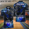 BlueJose Bowling And Pins Black Panther Lightning Customized Name 3D Shirt (6 Colors)