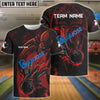 BlueJose Spider Bowling Personalized Name, Team Name 3D Shirt (4 Colors)