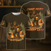 BlueJose Bigfoot Camping Camp More, Worry Less 3D Shirts