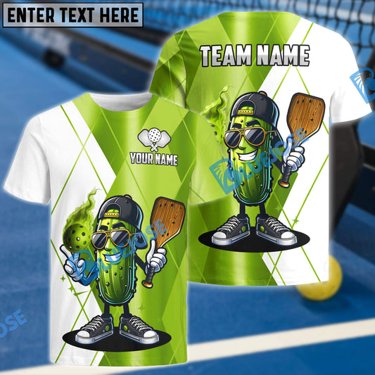 BlueJose Pickleball Ball Fire Smoke Big Dill Personalized Name, Team Name Unisex Shirt