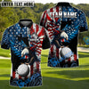 BlueJose Golf American Eagle Golf Power Custom Name & Team Name 3D Shirts