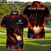 BlueJose Golf Flame Dragon Customized Name, Team Name 3D Shirts (4 Colors)