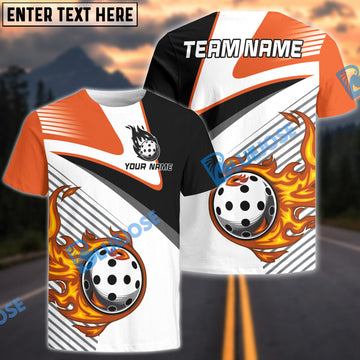 BlueJose Pickleball Orange Arrow Personalized Name, Team Name Unisex Shirt