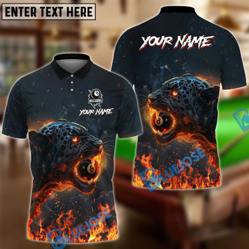 BlueJose Black Panther Billiards Ball 8 Personalized Name Shirt
