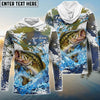 Bluejose Bass Fishing Hooked On Victory Custom Name & Team Name 3D Shirts