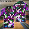 BlueJose Bowling And Pins Galaxy Customized Name, Team Name 3D Shirt (4 Colors)