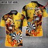 BlueJose Darts Flame Lion Personalized Name, Team Name Shirt (4 Colors)