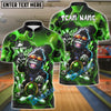 BlueJose Bowling Hiphop Gorilla Design Customized Name, Team Name 3D Shirt (4 Colors)