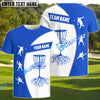 BlueJose Power Drive Disc Golf Polo Shirt Personalized Name, Team Name 3D Shirt (4 Colors)