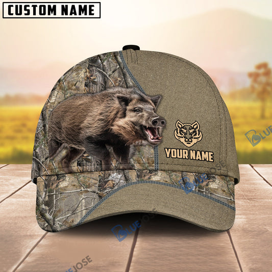 BlueJose Boar Hunting Classic Pattern 3D Personalized Cap