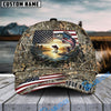 BlueJose Fishing American Flag Sunrise Farm Scene Camo Custom Name 3D Cap (12 Breeds)
